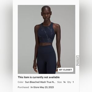 Wunder Train Longline Bra Medium Support, C/D CupSize 14Color Sun Bleached Navy